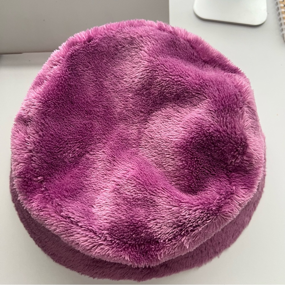 Y2k Mauve Fuzzy Bucket Hat - image 3